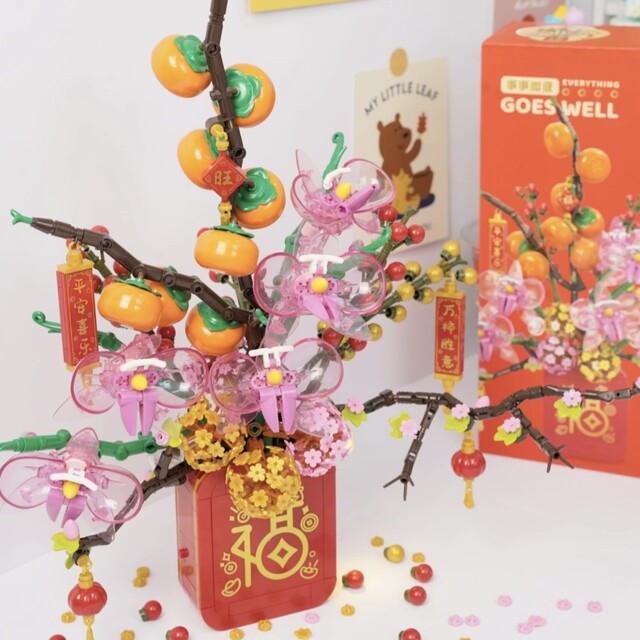 Shishi Ruyi light music box small particle assembly Leji high wood auspicious lion blessing auspicious ornament New Year gift