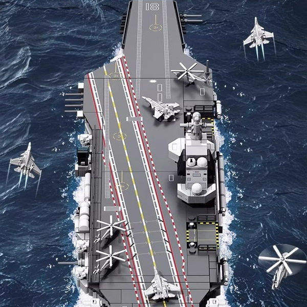 Senbao building blocks Fujian ship simulation military model ornaments assembled puzzle building blocks boys and girls toys birthday gifts