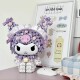 Sanrio Melody Rose Star Language Kuromi Rose Star Wish Moonlight Society assembled fun high building blocks toy for women