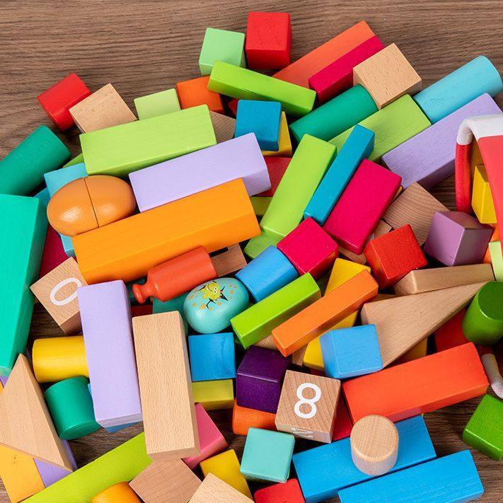 一百颗木质儿童积木拼装益智头大颗粒大号宝宝礼物城堡玩具多功能,淘宝优惠券,粉丝福利购,淘宝优惠卷