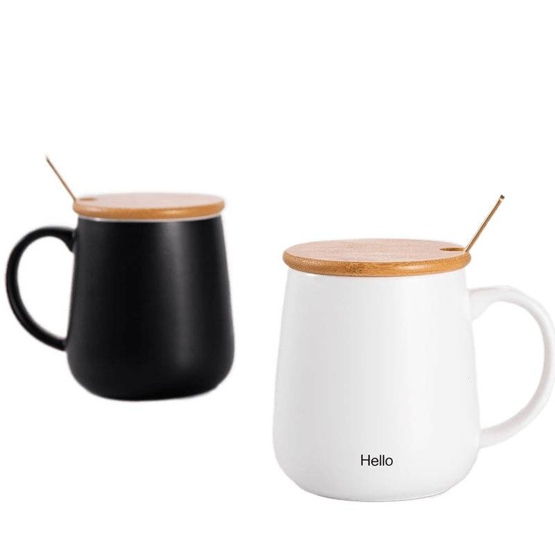 简约马克杯咖啡杯带盖带勺陶瓷杯子情侣水杯女办公室茶杯男生家用,淘宝优惠券,粉丝福利购,淘宝优惠卷
