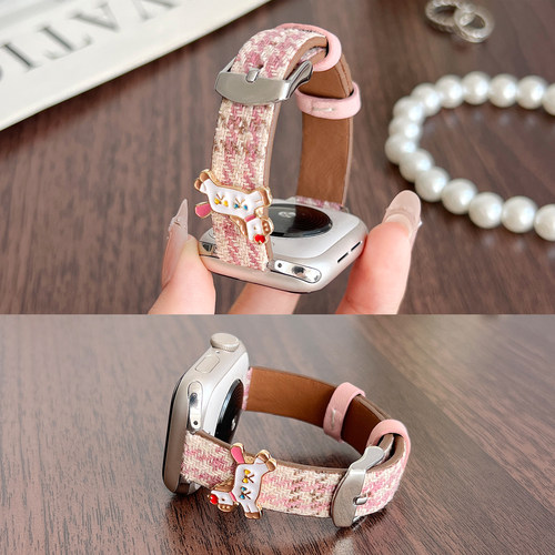 适用vivowatchgt2手表带毛呢vivo watch gt智能运动真皮手表链watch5女士手环腕带iqoowatchgt2新款iqoo女款3 - 图2