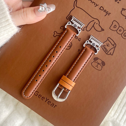 适用华为gt5/6手表带真皮创意gt5pro新款女士watch4智能运动手表链watchgt4系列女表gt3/2专用41mm高级感女款 - 图1