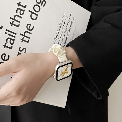 适用iwatchs8表带新款s9发圈s7苹果手表s6s5手表带iwatchse夏天女生s4女款applewatchs8小众iPhonewatchse2 - 图0