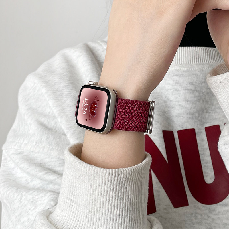 适用红米watch6手表带新款5编织磁吸redmiwatch4代手带女款8小米手环9pro版智能手表链7腕带女生10专用高颜值
