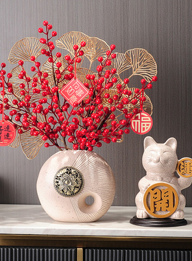 陶瓷福气招财猫前台店铺开业送贺