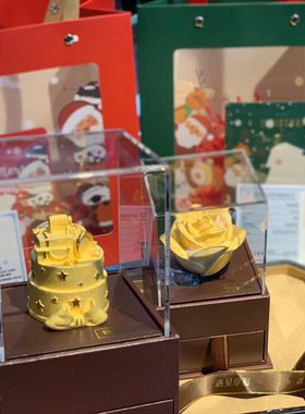 平安夜圣诞摆件玫瑰花首饰盒