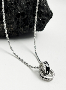 其他合金钛钢麻花链男女项链