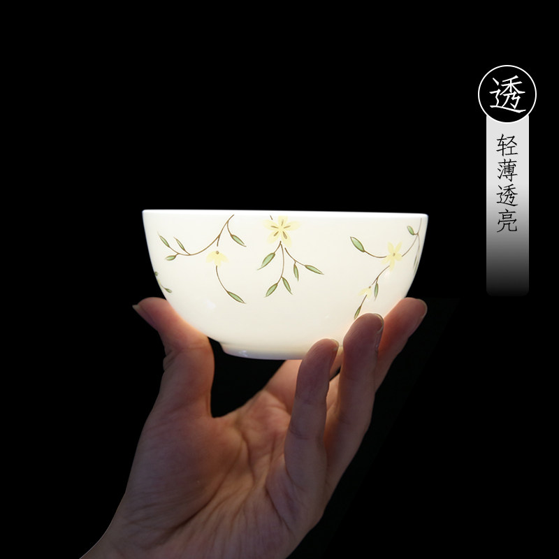 高淳陶瓷山花烂漫碗碟套装家用套碗盘碟骨瓷餐具饭碗碟子碗筷组合,淘宝优惠券,粉丝福利购,淘宝优惠卷