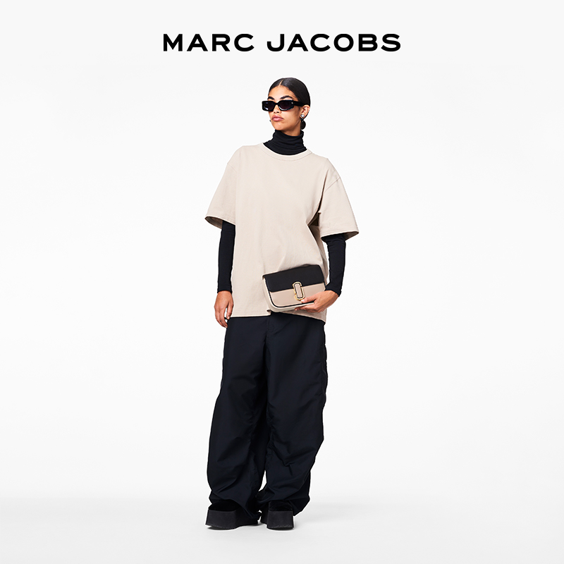 【特享甄选】MARC JACOBS/莫杰 J MARC 中号牛皮拼接单肩斜挎包 - 图3