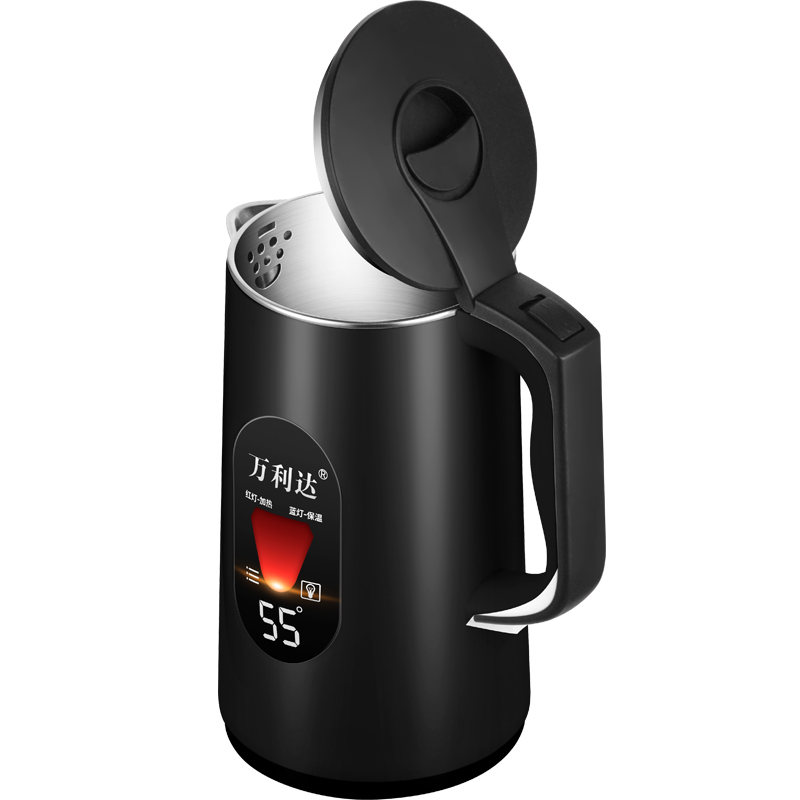 万利达电宿舍不锈钢一体保温电水壶 火猫电器电热水壶
