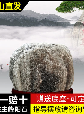 泰山石摆件家居客厅招财靠山石正宗泰山石敢当天然原石镇宅石室内