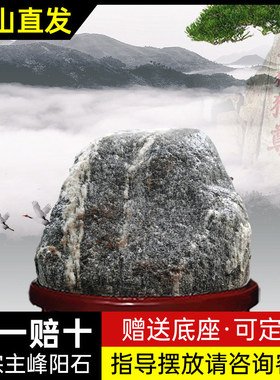 泰山青石镇宅招财补角原石天然家用石敢当庭院靠山石室内中式摆件