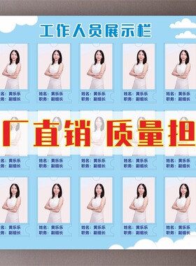 团队风采展示墙员工教师简介牌