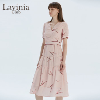 Lavinia Club Lavinia 2020 ຜະລິດຕະພັນລະດູຮ້ອນໃໝ່ ເສື້ອຍືດສີບົວພິມອອກແບບສະບາຍໆ R203LQ19