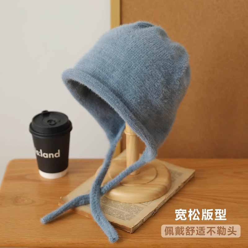 Classy key新加坡设计师联名款秀禾堆堆帽针织兔毛保暖雷锋帽子女,淘宝优惠券,粉丝福利购,淘宝优惠卷