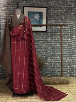 Shelter monk Wear Thin style tencel red ancestral clothes 25 strips of coffee color cassera red monk monks robe 7131
