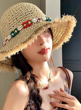 女士帽子草帽装饰民小清新法式