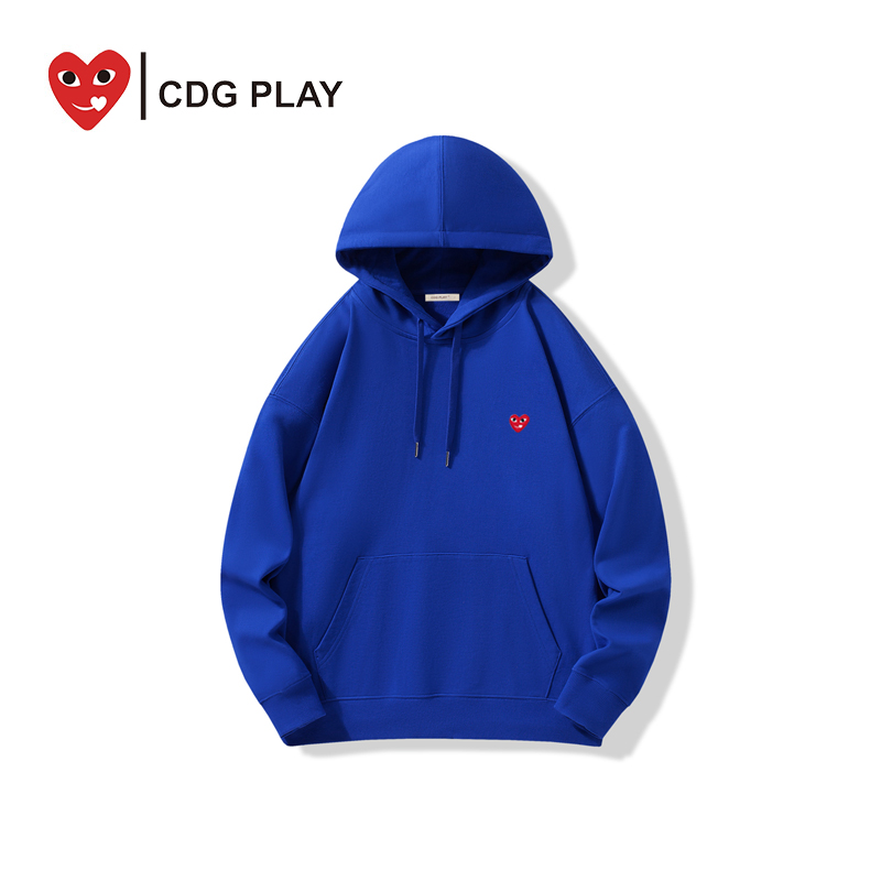 CDG PLAY连帽套头卫衣男女2023秋新款红心爆款时尚洋气上衣帽衫