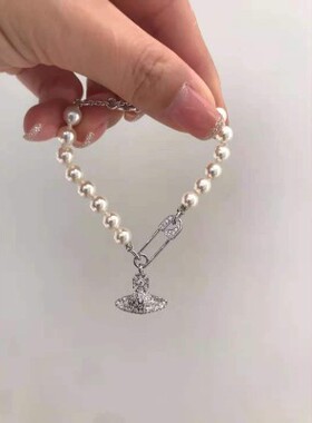别针手链女,2020版别针珍珠手链-银久别的人盼重逢重逢就怕日匆匆