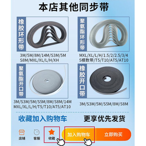 捷豹L型同步带454L/461L/465L/470L/480L/484L/488L橡胶传动带 - 图3