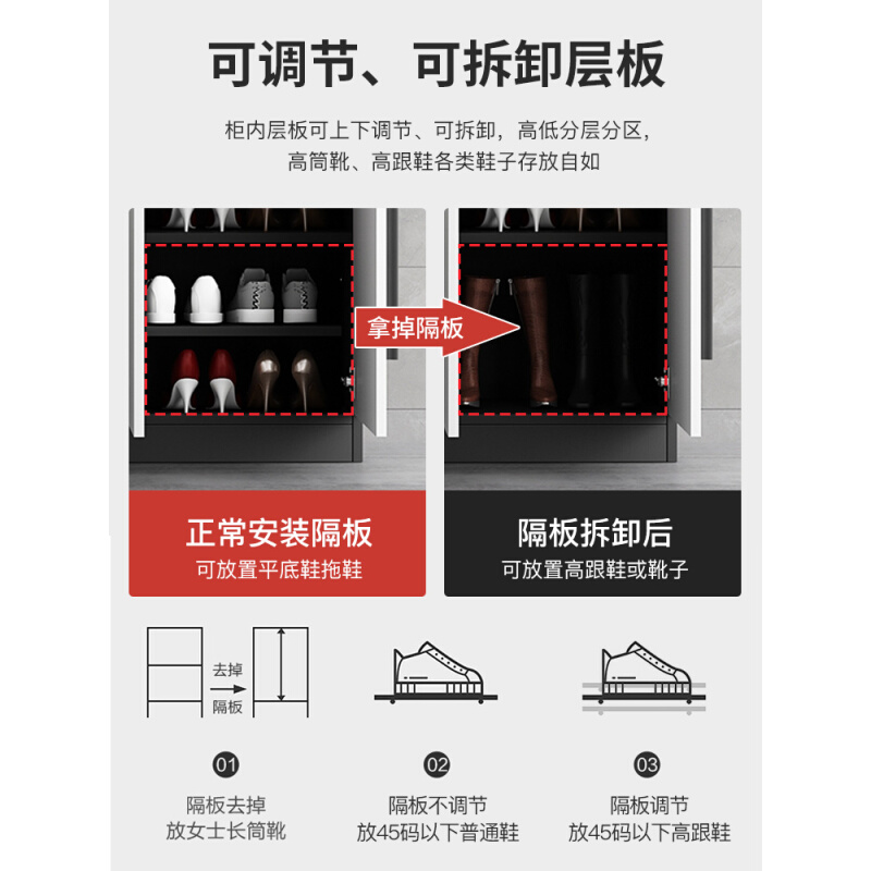 鞋柜家用门口新款2022爆款入户鞋架带柜门大容量收纳省空间玄关柜