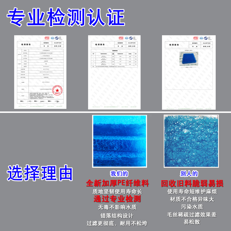 鱼池过滤藤棉生化棉鱼池过滤材料净化滤材培菌生化毡鱼缸加厚定制-图2