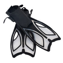 Diving Long Footbed Swimming Frog Shoes Silicone Feet Webbing Webbing Adjustable Diving Equipment Black 38-43 