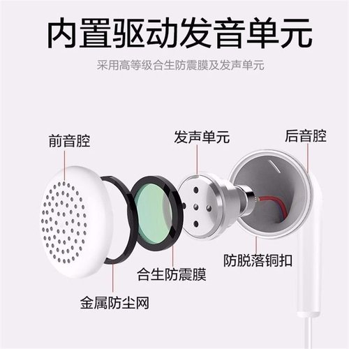 耳机适用于oppo华为vivo小米耳机通用入耳式金立耳机游戏有线男女 - 图2