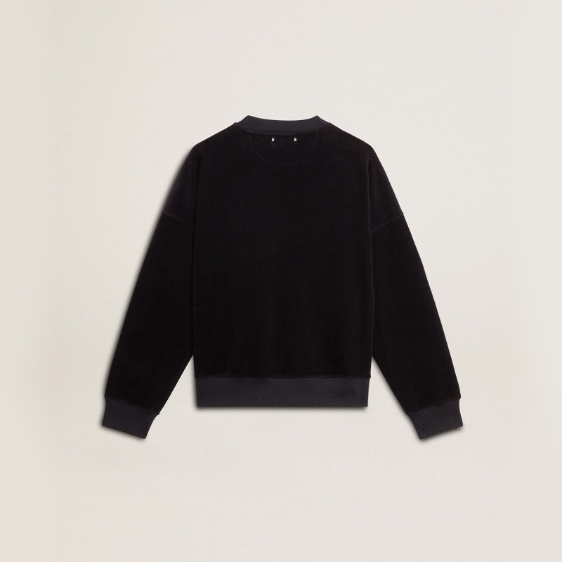 Golden Goose男Journey字母黑色圆领运动卫衣GGDB - 图3