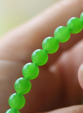 和田玉手链手串高品质碧玉苹果绿