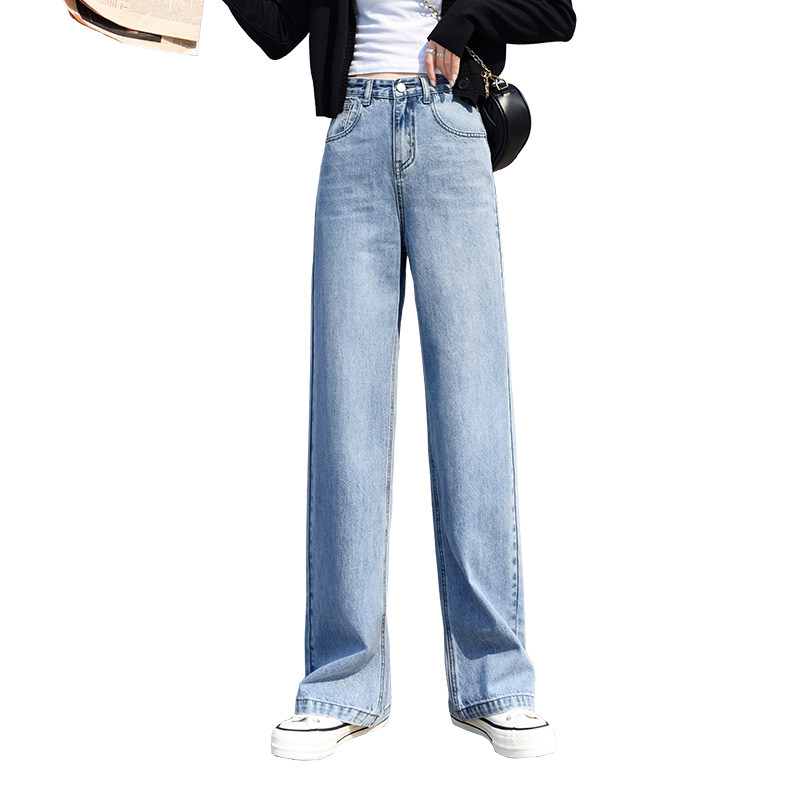 高腰阔腿2020新款潮直筒秋冬牛仔裤 丹芷汐牛仔裤