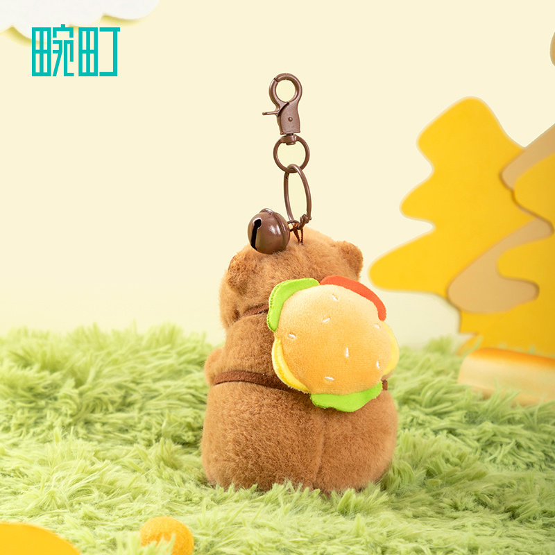 畹町卡皮巴拉毛绒挂件水豚鼠创意呆萌玩偶包配饰钥匙扣迷你挂饰,淘宝优惠券,粉丝福利购,淘宝优惠卷