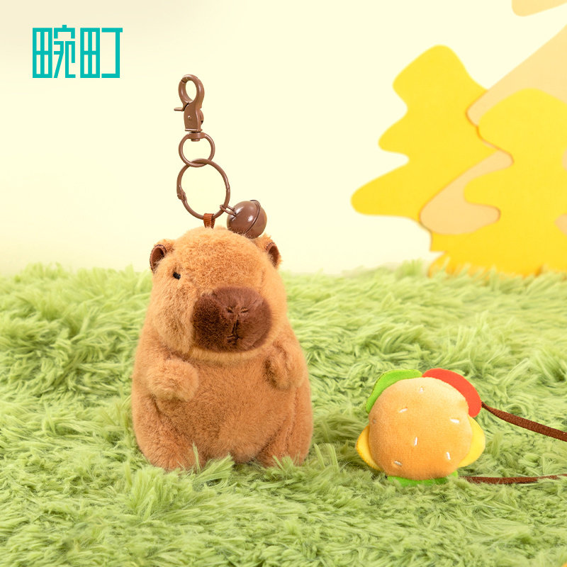 畹町卡皮巴拉毛绒挂件水豚鼠创意呆萌玩偶包配饰钥匙扣迷你挂饰,淘宝优惠券,粉丝福利购,淘宝优惠卷