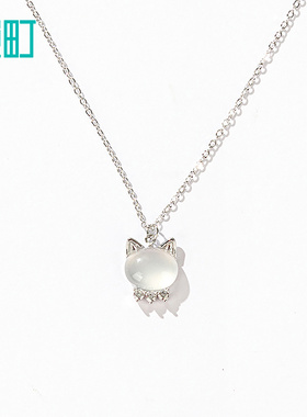 畹町猫咪项链高级感轻奢小众颈链锁骨链女配饰