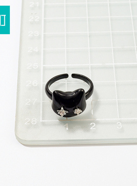 畹町萌宠小猫戒指