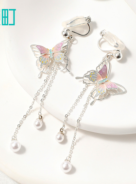 畹町春季新款幻彩蝴蝶短链项链女配饰高级感轻奢小众送女友礼物