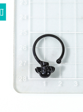 畹町黑色小怪物戒指