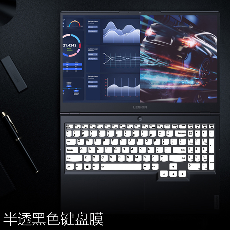 适用联想拯救者R7000P 2021H电脑键盘膜Y7000P防尘垫2020冰魄白R7000屏幕保护膜机身透明贴纸外壳膜配件 - 图3