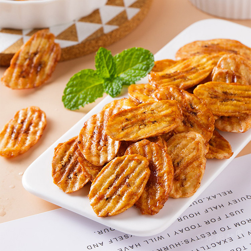 炭烤香蕉片干酥脆烘烤芭蕉干水果干网红休闲小吃宿舍零食非油炸品 - 图0