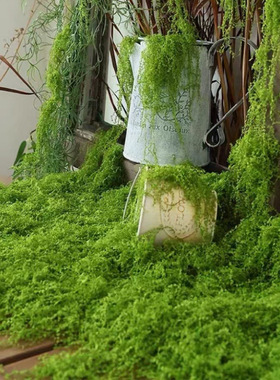 仿真植绒假石头摆件盆景微景观