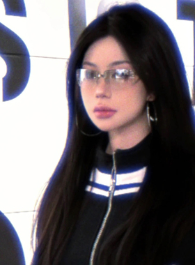 无框茶色辣妹千禧骑行运动太阳镜