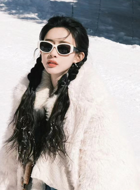 孟子义同款白色墨镜女潮超轻偏光