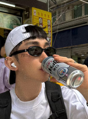 辣妹欧美2025新款墨镜男潮穿搭ins小众太阳镜小框椭圆网红同款女