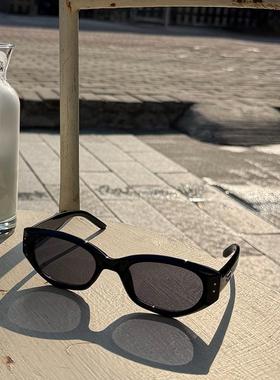 欧美式复古猫眼墨镜女2025新款高级感小脸显瘦网红海边度假太阳镜