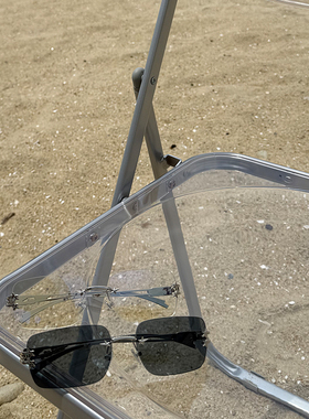 韩版无框y2k千禧辣妹风墨镜女款潮大框显瘦时髦高级感太阳镜男款