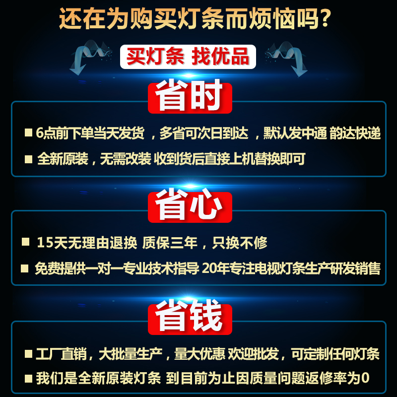 适用海尔LE48AL88F51电视背光LDE灯条CRH-B483535T05114BJ-Rev1.2-图2
