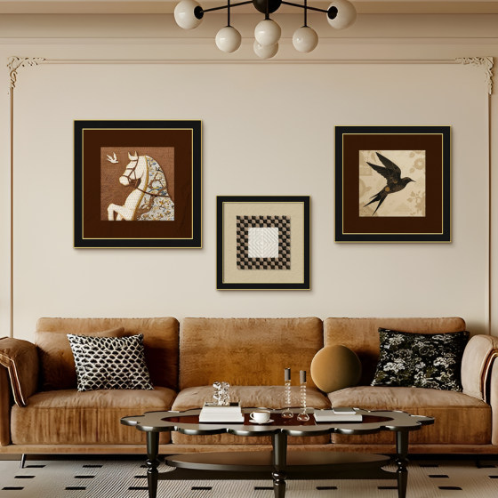 New mid-century style decorative painting for painters without punching holes