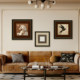 New mid-century style decorative painting for painters without punching holes