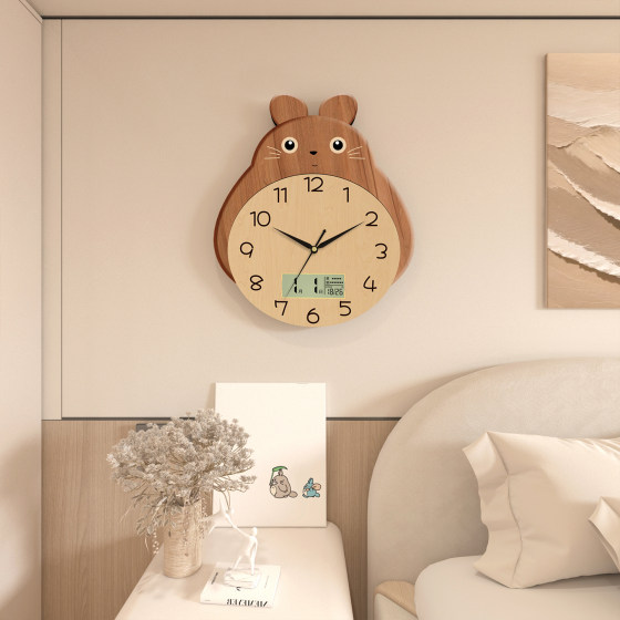 New Totoro Clock Swinging Silent No-Punch Wall Clock